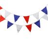 7m 25-Piece Red, White & Blue Cotton Triangle Flags for Children's Birthday Decoration, Photo Backdrops & Western Wedding Decor