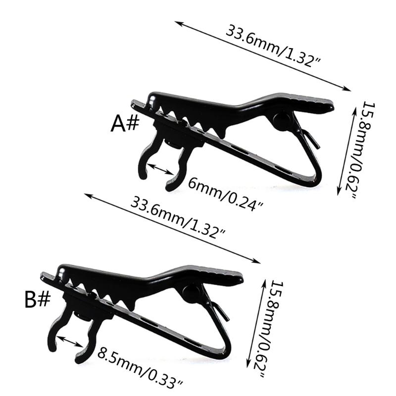 Ansteckmikrofon-Klammer Set mit 5 Mikrofon-Eisenklemmenhalter für Sprachaufnahmen Mikrofon Freisprechzubehör