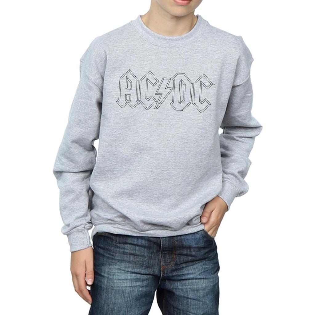 AC/DC Boys Black Outline Logo Sweatshirt