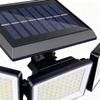 Solar Lights Outdoor Waterproof With Remote Motion Sensor 2500 LM Waterproof Lamp 3-Heads Outdoor Solar Yard Lights For Outside