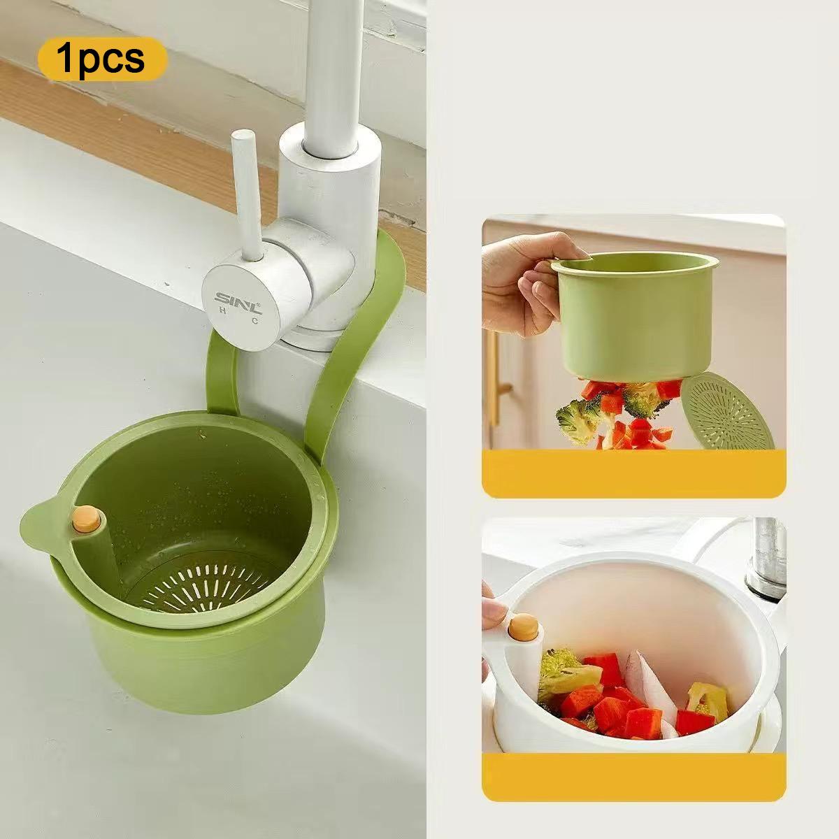 

Creative Sink Hanging Strainer Basket Openable Bottom Cover Detachable Kitchen Garbage Filter Multifunctional Quickly Drain