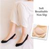 1 par Ultratunna Osynliga Lågskurna Halkfria Silkesstrumpor för Högklackade Skor Isilke Tunna Halvhandflats Hängselstrumpa Tofflor