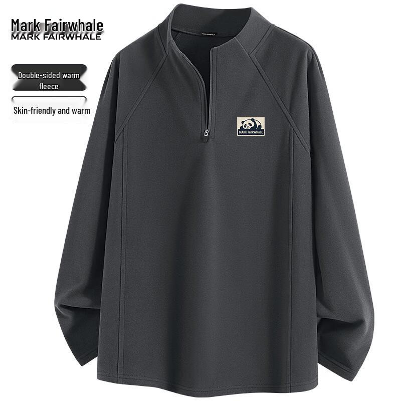 Mark Fairwhale Men's Fleece-Lined Half-Zip Sports T-Shirt