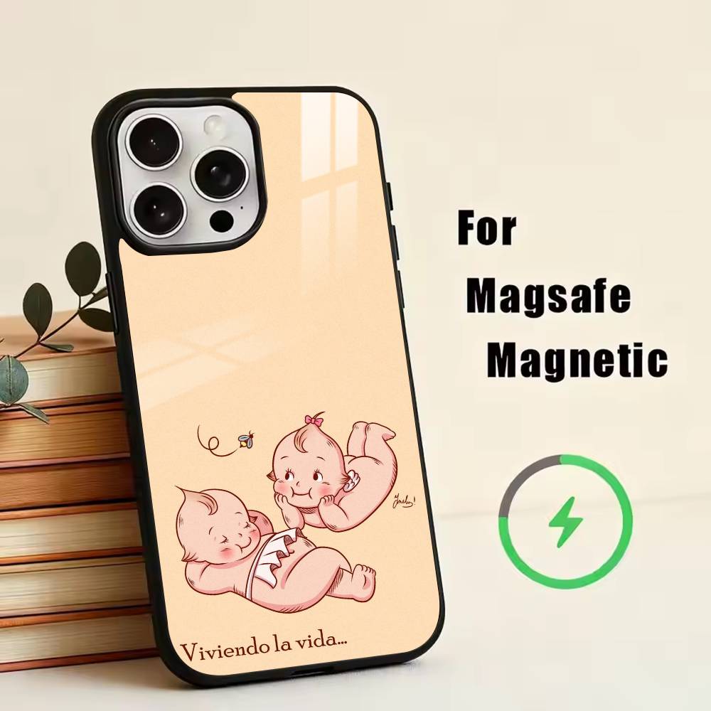 Lovely Kewpie Baby  Phone Case For iPhone17,16,15,14,13,12,11 Plus,Pro Magnetic For Magsafe Wireless Charging