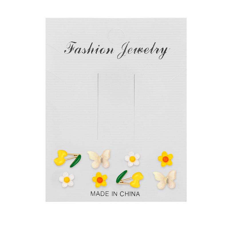 Frauen Ohrstecker Set süße süße Blume Schmetterling Ohrringe Schmuck Zubehör für Mädchen