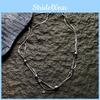 Unisex Stainless Steel Layered Chain Necklace With Asymmetrical Design For Streetwear Looks