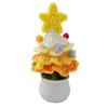 Christmas Yarn Ornament Bright Color Xmas Tree Star Shape Knitted Tree