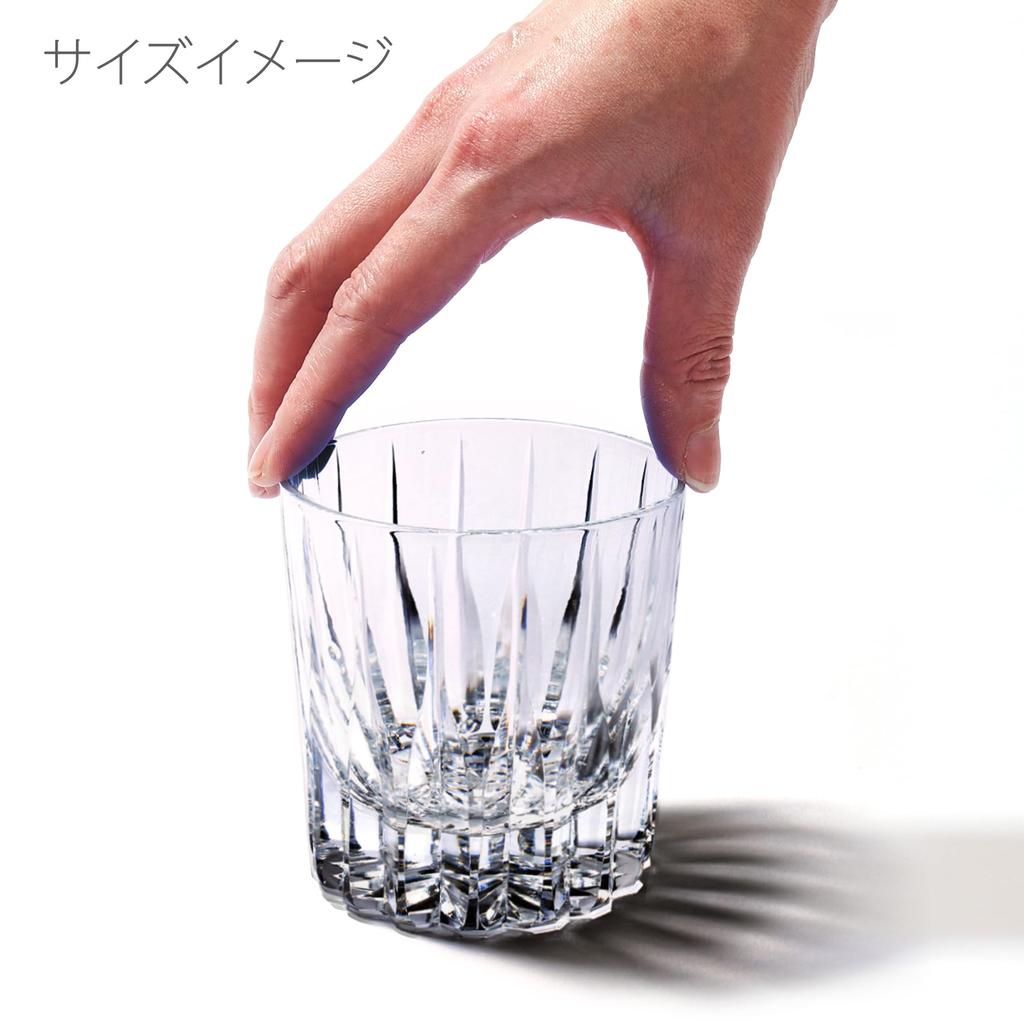[Taburo Kobo Official] Crystal Edo Kiriko by Yasunori Kimura, Kenbishi Old Fashioned Glass (Clear) TB5136-00, in a Paulownia Wood Box, Made in Japan