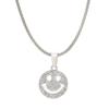 Full Diamond Smiley Necklace Trendy Hip Hop Unisex Long Sweater Chain
