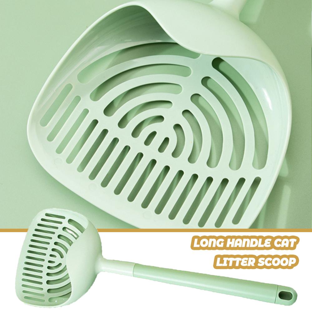 Long-handled Cat Litter Scoop Fine Hole Cat Poop Shovel Large Plastic Cat Litter