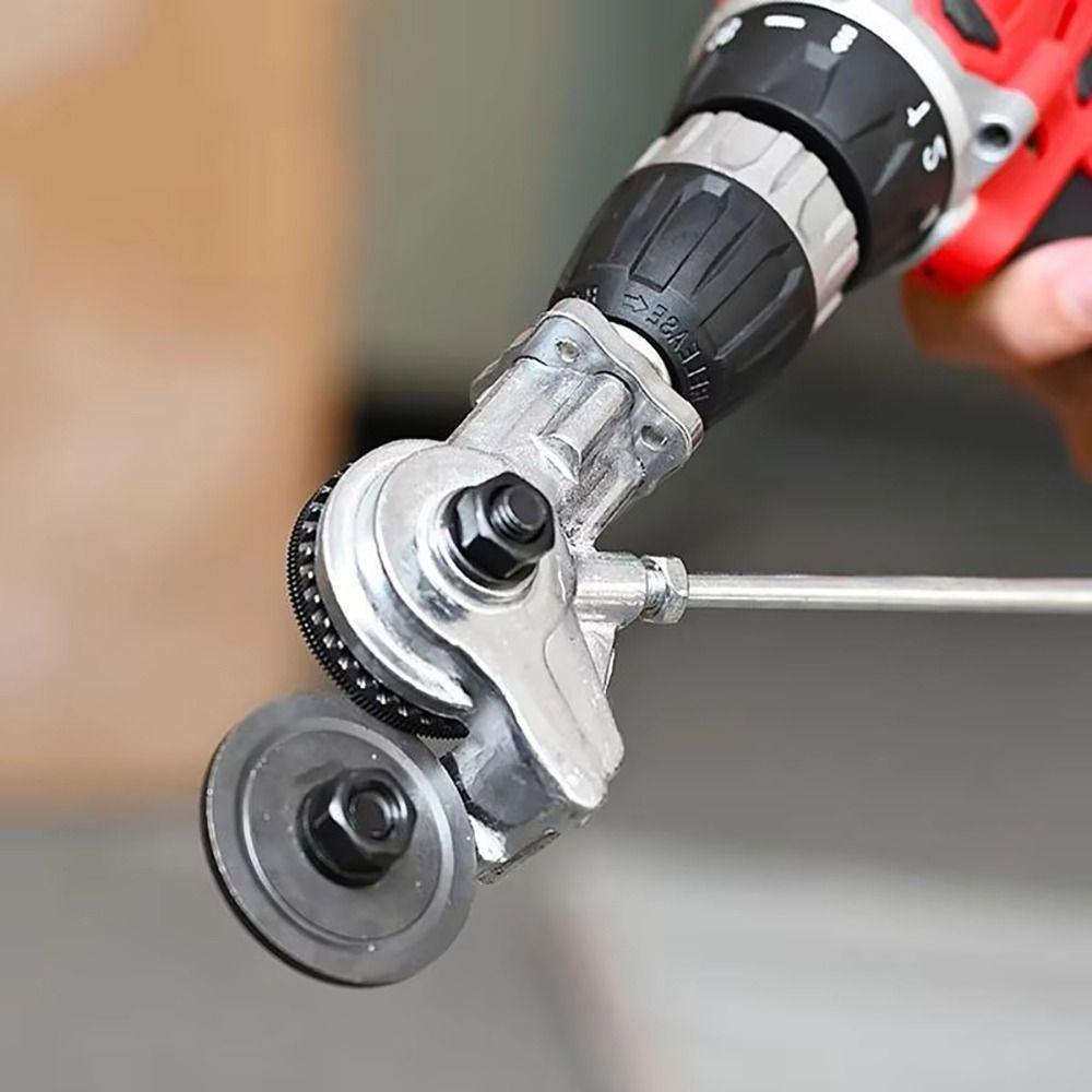 1Set DIY Refitting Plate Shears Universal Nibbler Drill Cutter Attachment  Power Tool Accessories