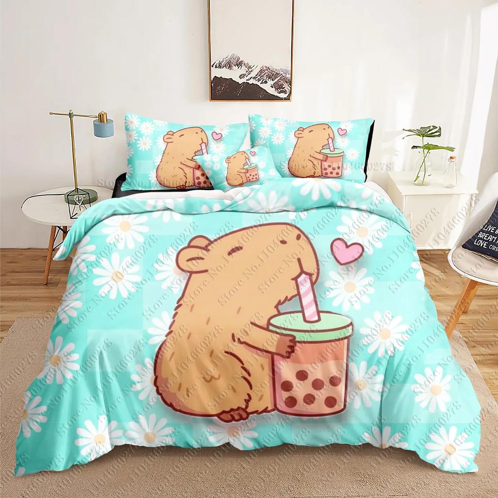 Capybara 3D Bedding Sets Print  Duvet Cover Adults/ Children Bed Comforter  Birthday Gift Dropshipping