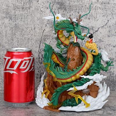Dragon Ball Anime Characters Shan Shenlong and Xiao Wukong Figurines - Anime Character Collection Desktop Case Decoration Gift Green 22cm