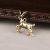 2027 Year Of Chinese Zodiac Goat Lucky Pendant Keychain Copper Feng Shui Wealth Key Ring Women Men Bag Charm Jewelry Gift