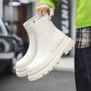 Thick-soled short boots men's 2024 new thickened versatile high-top locomotive boots sleeve knight cigarette boots 59690-A