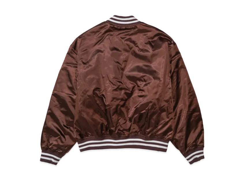 Supreme X Champion Satin Varsity Jacket "Brown"