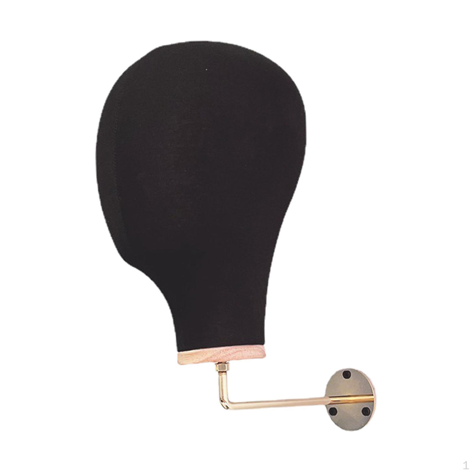 

Манекен из холста с головой манекена, многофункциональная прочная настенная шляпа для показа парика чёрный