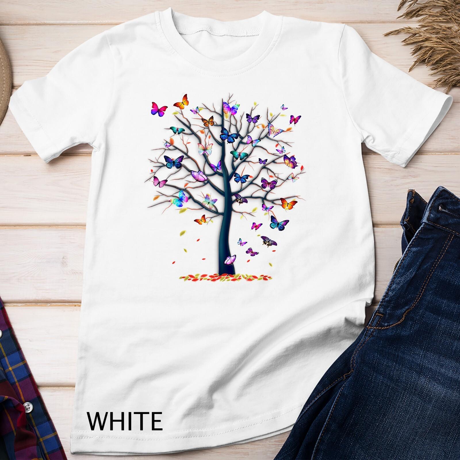 Butterfly Tree Beautiful Unisex T-Shirt Mens Womens Tees Top S
