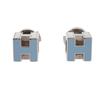 HERMES Metal azul perfurado Mulher
