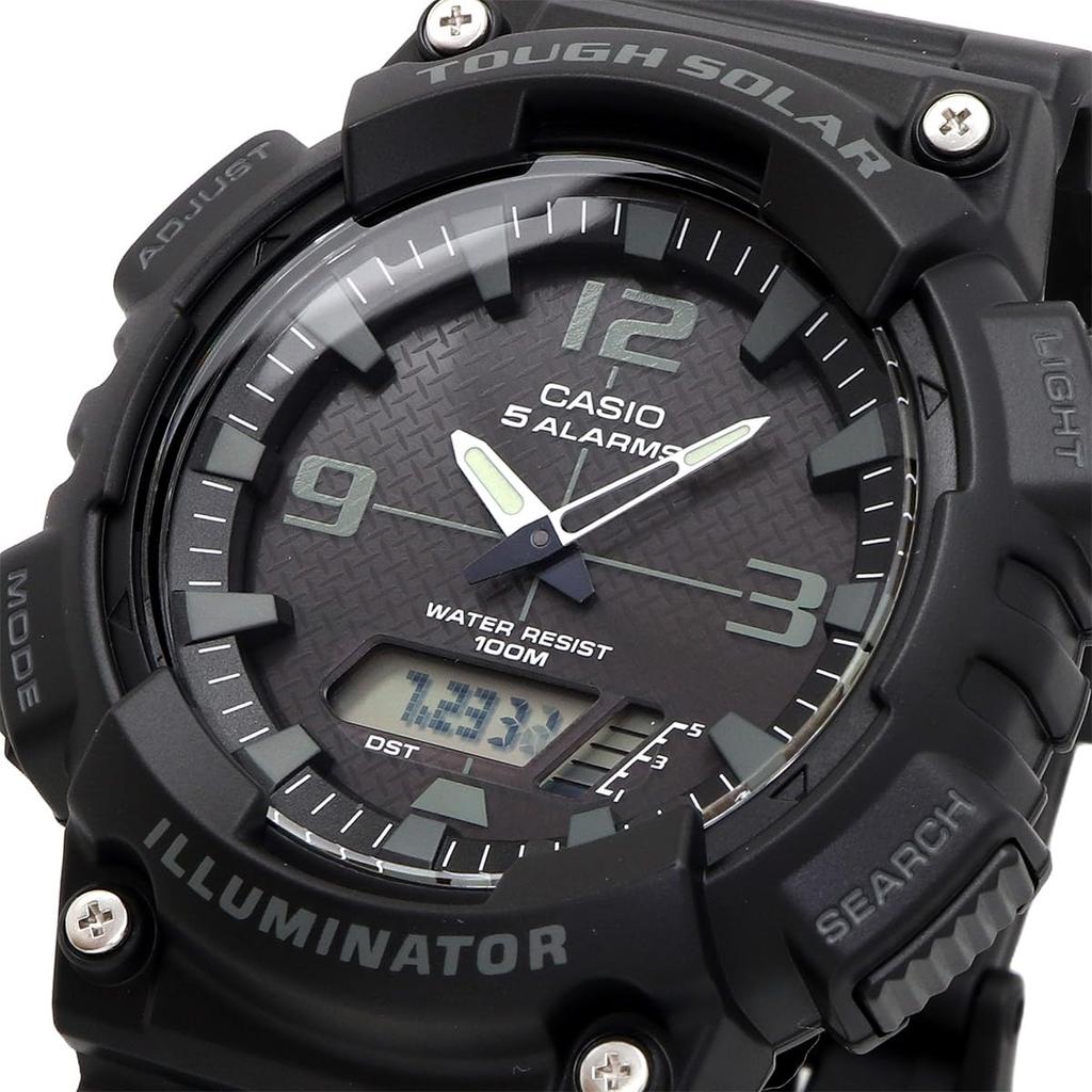 Casio Tough Solar Quartz Watch Black Analog-Digital AQ-S810W-1A2V Men's (Overseas Model) [Used]