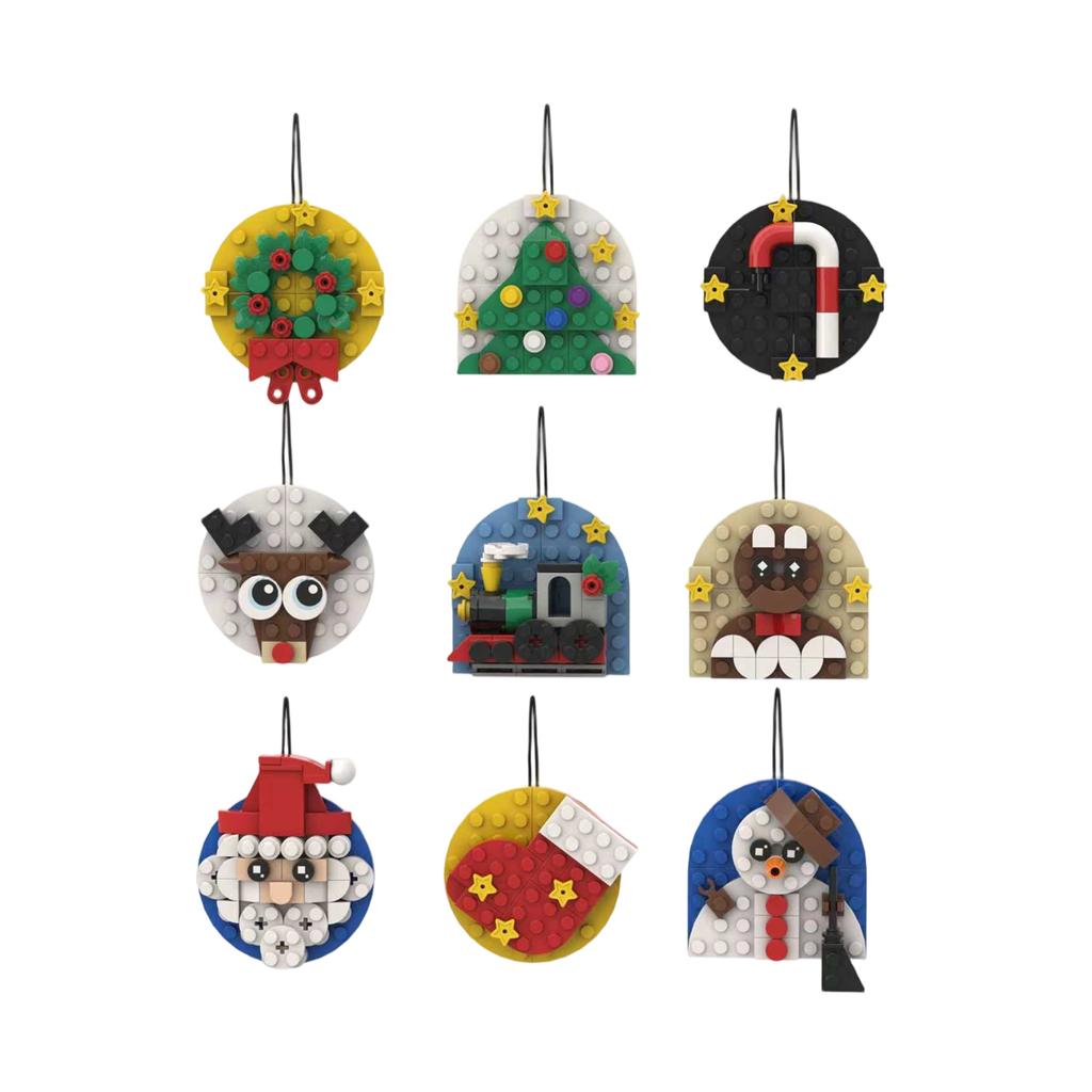 A Collection Of 9 New Multi-functional Fridge Stickers, Pendants And Sticky Notes For Christmas Decoration Party