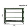 Jixiong Heavy-Duty 4-Tier Storage Rack with Wheels