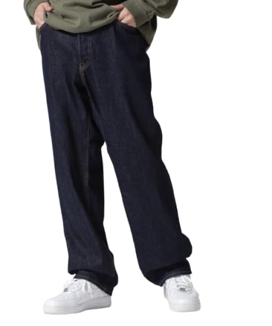 AVIREX LEATHER PATCH DENIM PANTS 783-3910011 36 indigo