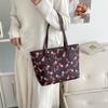 Korean Style Cherry Print Large Capacity Tote Bag
