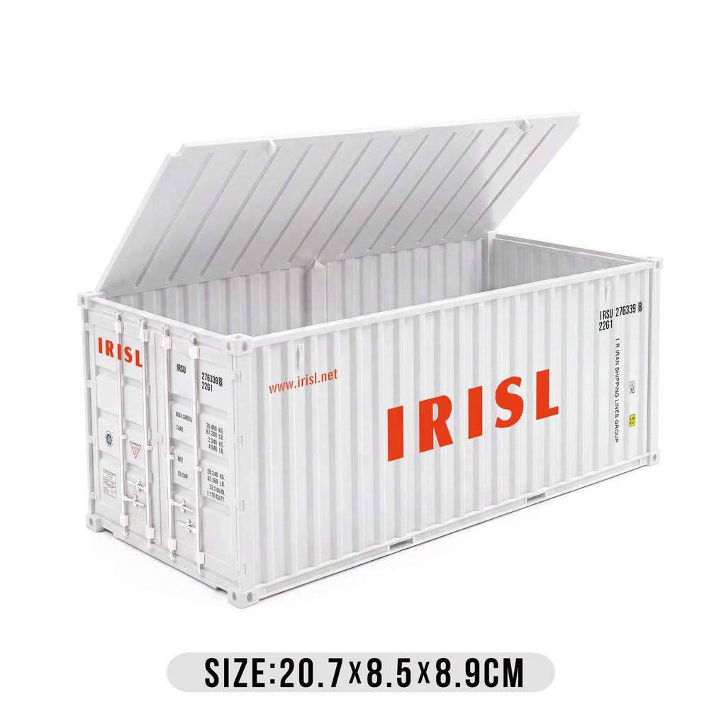 Gray Maersk Flip-top Model Container with Custom Logo and Graphics - Business Gift Edition