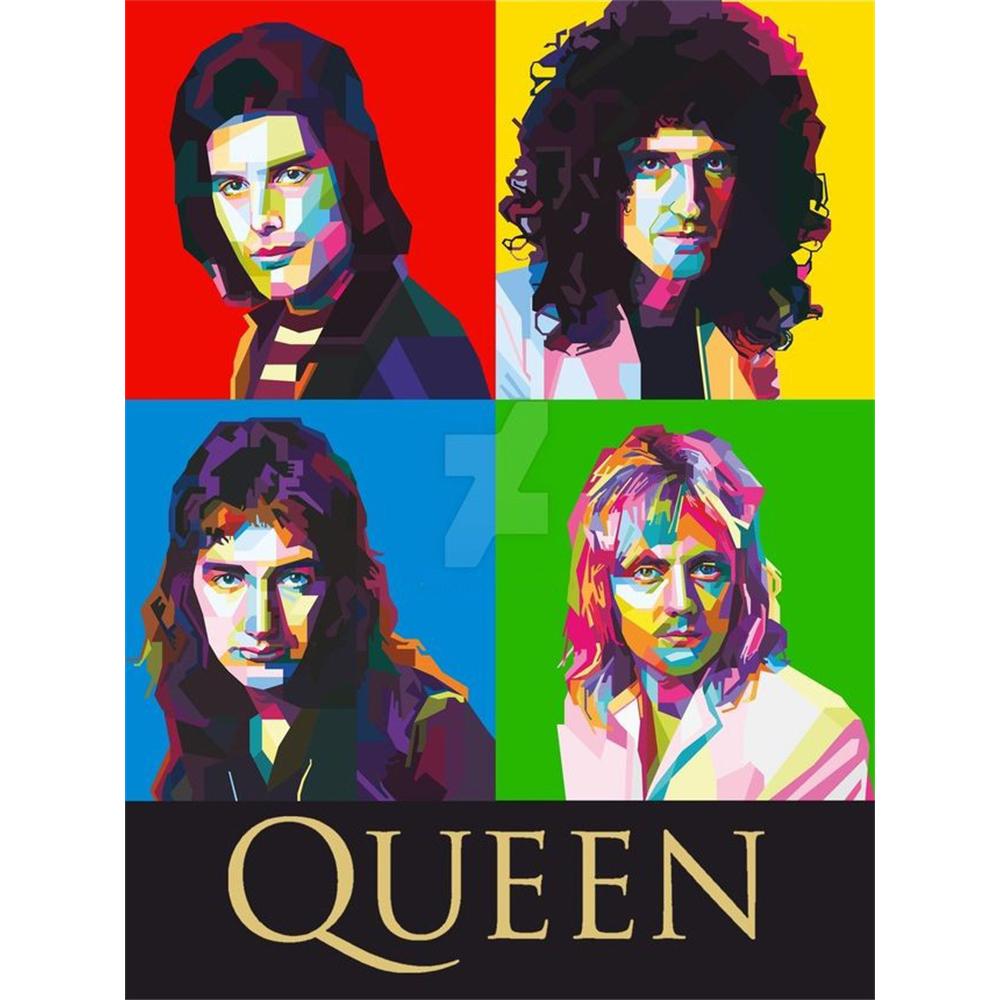 Freddie Mercury Klasické 5D DIY Diamantové Malování Umění Kapela Queen Zpěvák Portrét Výšivka Křížkový Steh Plné Kamínky Domácí Dekorace