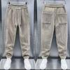 Autumn Winter Casual Pants Elastic Waist Harem Pants for Men's Fashion Sports Corduroy Fleece Joggers Baggy Trousers