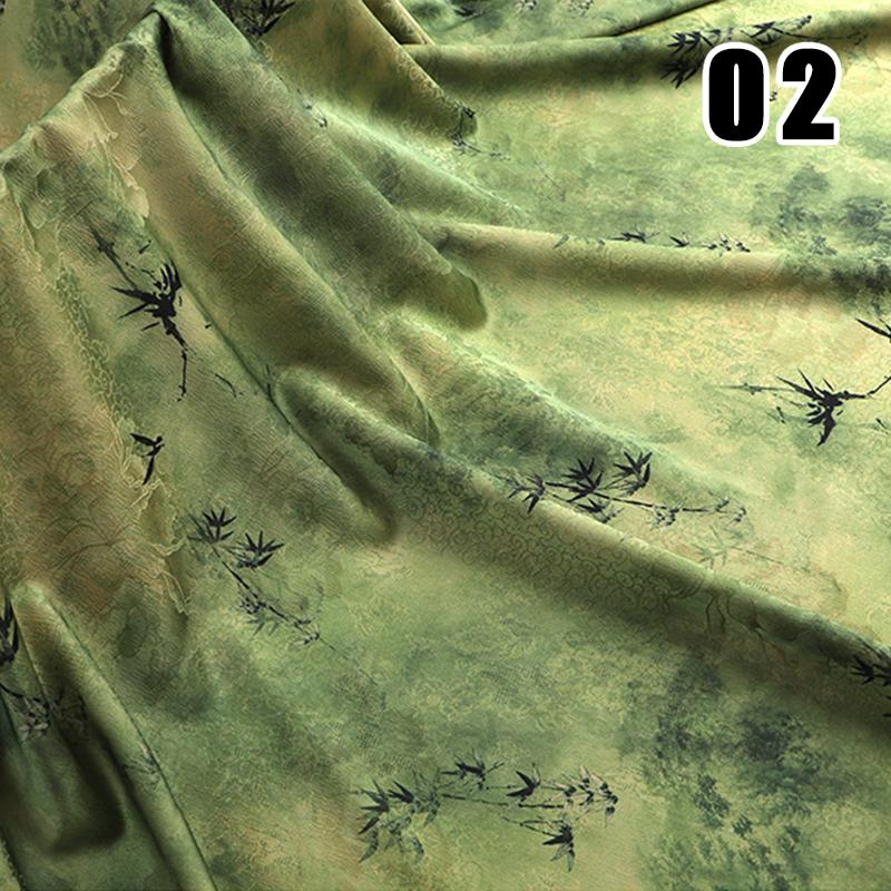 50x150cm High-end Silk-like Fabric Skin-friendly Soft Chinese Style Printed Cheongsam Summer Clothing Hanfu Dress Sewing Fabric