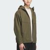 Adidas Modern Tech Warm Water Resistant Windproof Loose Fit Hooded Zip Long Sleeve Jacket Men Jacket Rock-Olive-Green KB7625