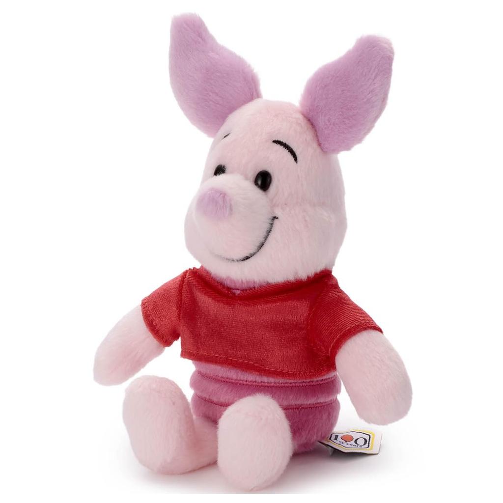 Takara Tomy Arts Disney Character Winnie the Pooh 100th Anniversary Red Shirt Friends Plush Toy S Piglet - (Height Approx. 20cm)