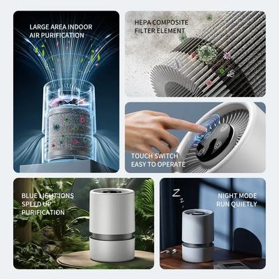 Tisch-Luftreiniger mit HEPA-Filter Tragbarer Luftreiniger Geruchsentferner Lufterfrischer für Schlafzimmer Büro Mini-Reiniger PM2.5