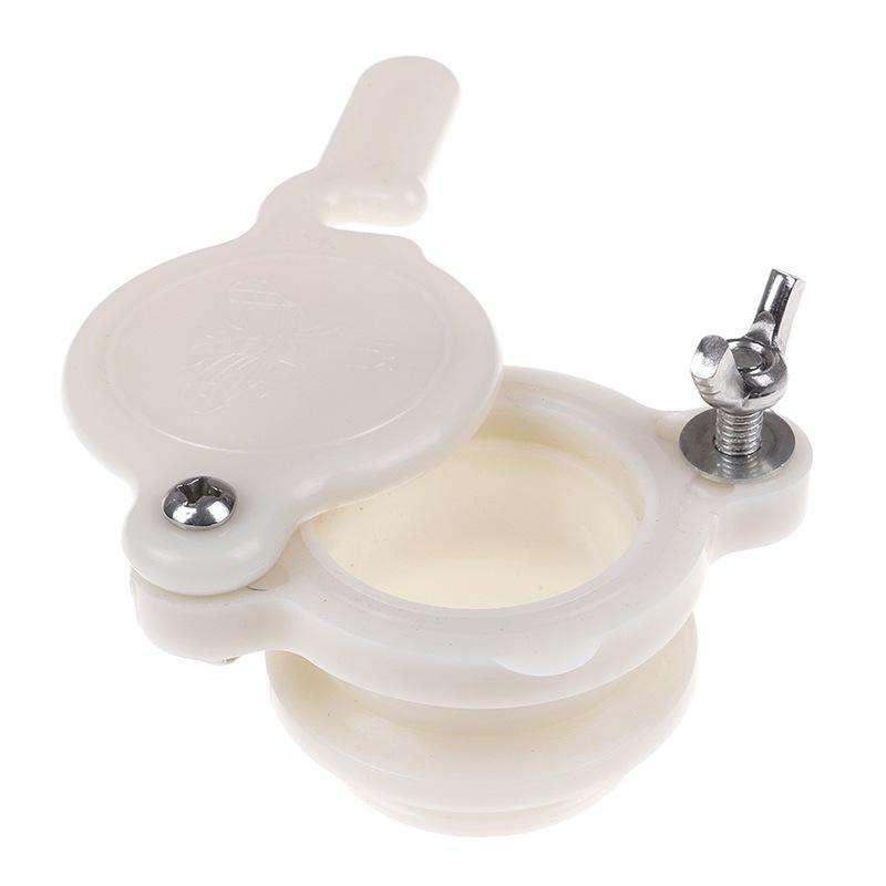 White Plastic Honey Gate Valve for Extractors - Beekeeping Tool for Honey Separation and Flow Control
