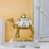 Camels Figurine with Mosque Tower Resin Camels Statue Ornament for Ramadans Eid Mubarak Home Decors Collectibles Gift