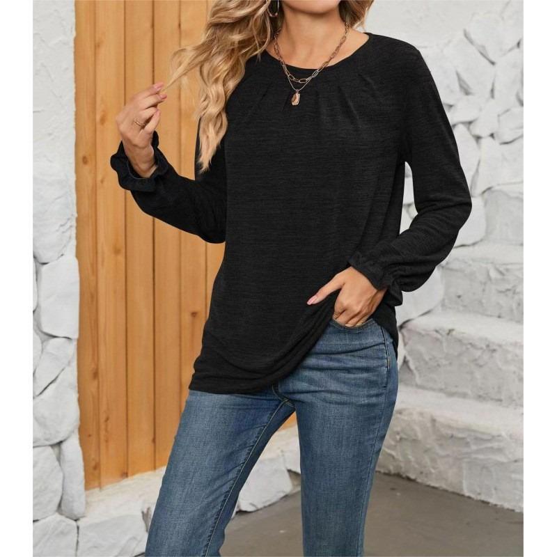 Women S Casual Round Neck Long Sleeve T Shirt