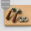 Middle Ancient Style Indoor Door, Walnut Wood Grain Bedroom Door Handle, Door Lock, Room Use, Silent Split Handle Lock