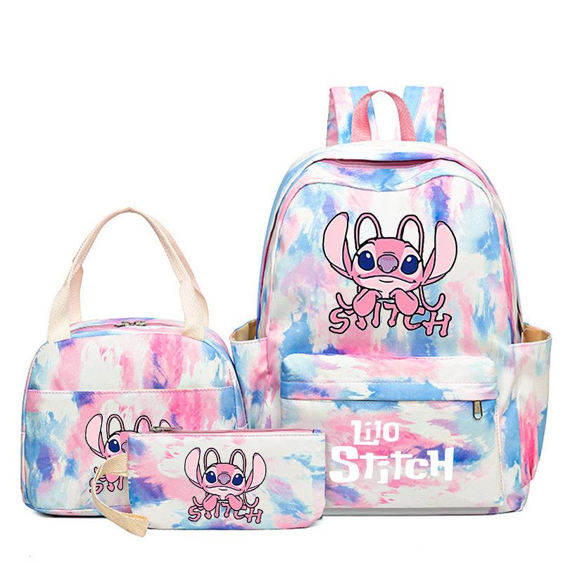 Cartoon Animation Schoolbag Large Capacity Primary And Secondary School Students Backpack Meal Bag Pencil Bag Three-Piece Set