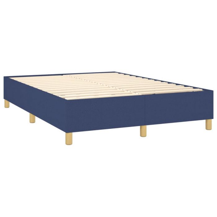 VidaXL Sommier à ressorts de lit Bleu 140x200 cm Tissu3120967
