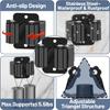 12/1pc Wall Mounted Mop Holder Clips Stainless Steel Mop Broom Hanger Rack Waterproof Kitchen Bathroom Storage Shelf Hooks