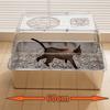Stainless Steel Cat Bedpans Anti-splash Cover Cat potty New Cat Litter Box  Pet Supplies