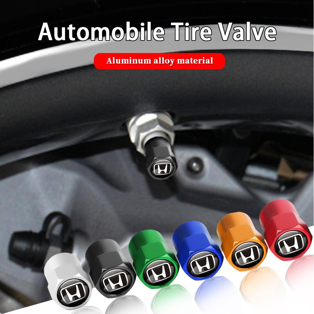 AAAKX1 4Pcs Car Valve Cap Wheel Valves Dust Cover Auto Tire Accessories For Honda Accord Mugen Civic Power Type R Si Type S Modulo City