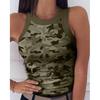 Women's Striped Round Neck Racerback Vest - Sexy Sleeveless Summer Top