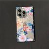 Clear Square Back Tube Case Protection For iPhone 12 16 ProMax 15 Plus 13 14 Pro Max 11 Anti-Oxygen,Flamingo Pattern Casing
