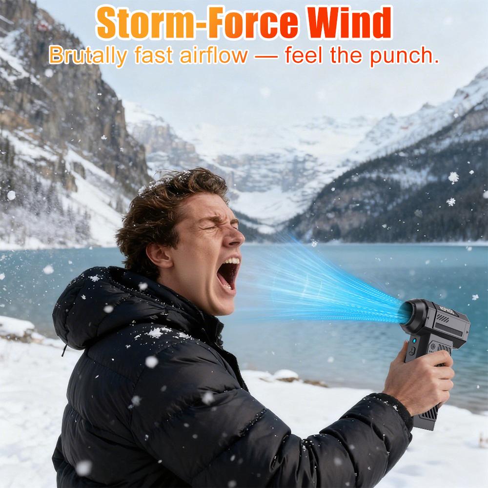 Car Handheld Turbo Fan Auto Powerful Air Blower Cleaning Jet Blower Tool Portable High Speed Violent Fan Adjustable With Brush