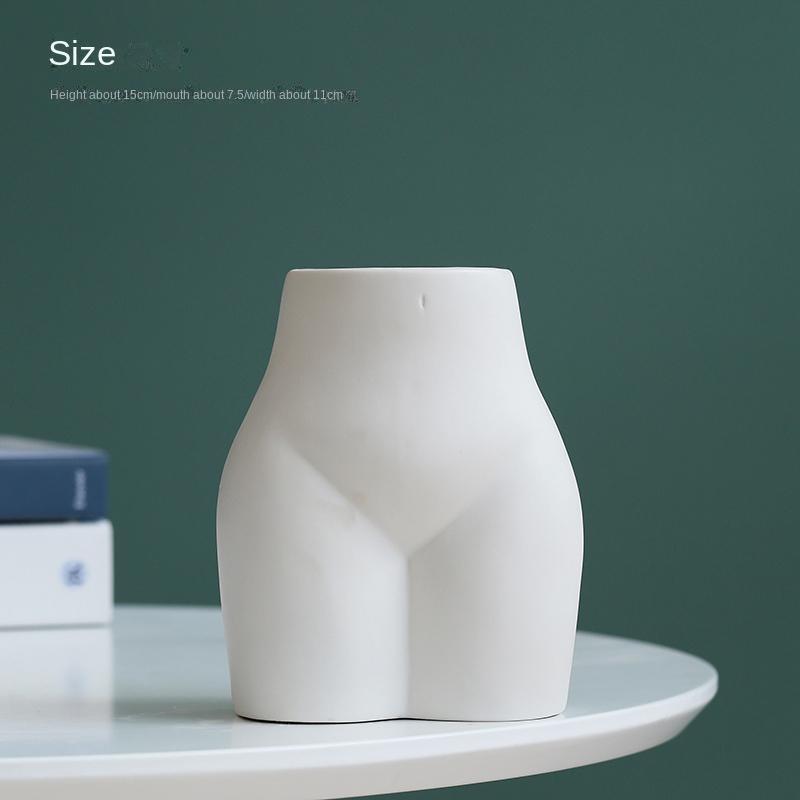 Halbkörper abstrakte Kunst Vase Dekoration Keramik Vase ins einfache Wohndekoration Schreibtischdekoration Raumdekoration