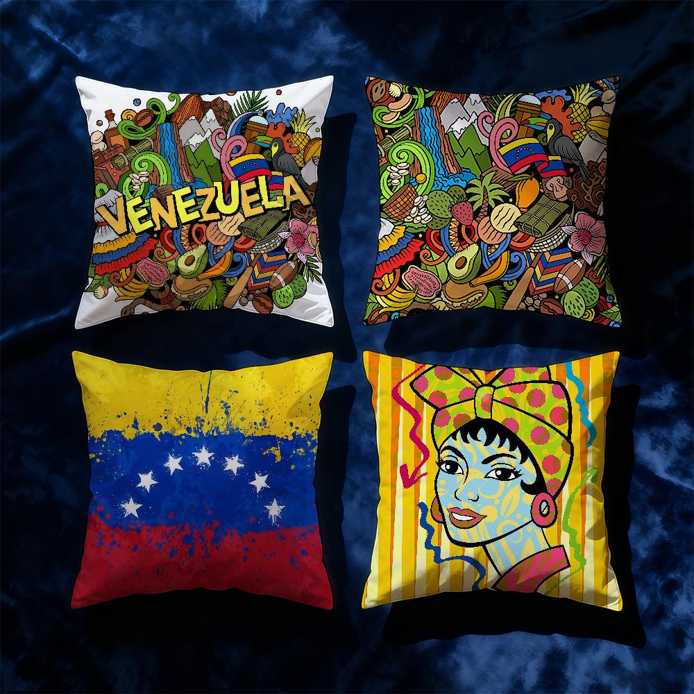 Cushion Cover Art Soft Case For Sofa Living Room Home Comfortable Aesthetic Office Decor Protective Venezuela Pillow Covers