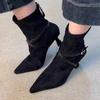 Fashion Ankle Boots for Women High Heels Pointed Toe Fashion Shoes Winter Dress Elegant Pumps 2025 New Designer Luxury Botas De Mujer